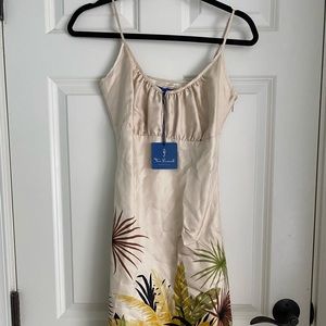 Tori Richard 100% Silk Foliage Dress